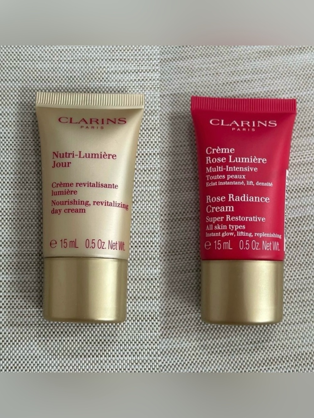 Clarins Nutri-Lumière Day Cream and Rose Radiance Cream